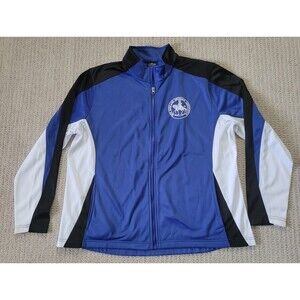 New England Dressage Asooc Sweatshirt Womens 2XL Blue Black White Full Zip Horse